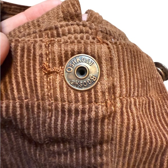 Vintage OshKosh B’gosh Vestbak Corduroy Overall Pinafore Dress Brown Ch Size 10 - Picture 3 of 8